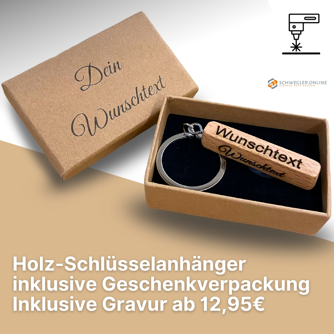 Schlüsselanhänger aus Holz–Stab