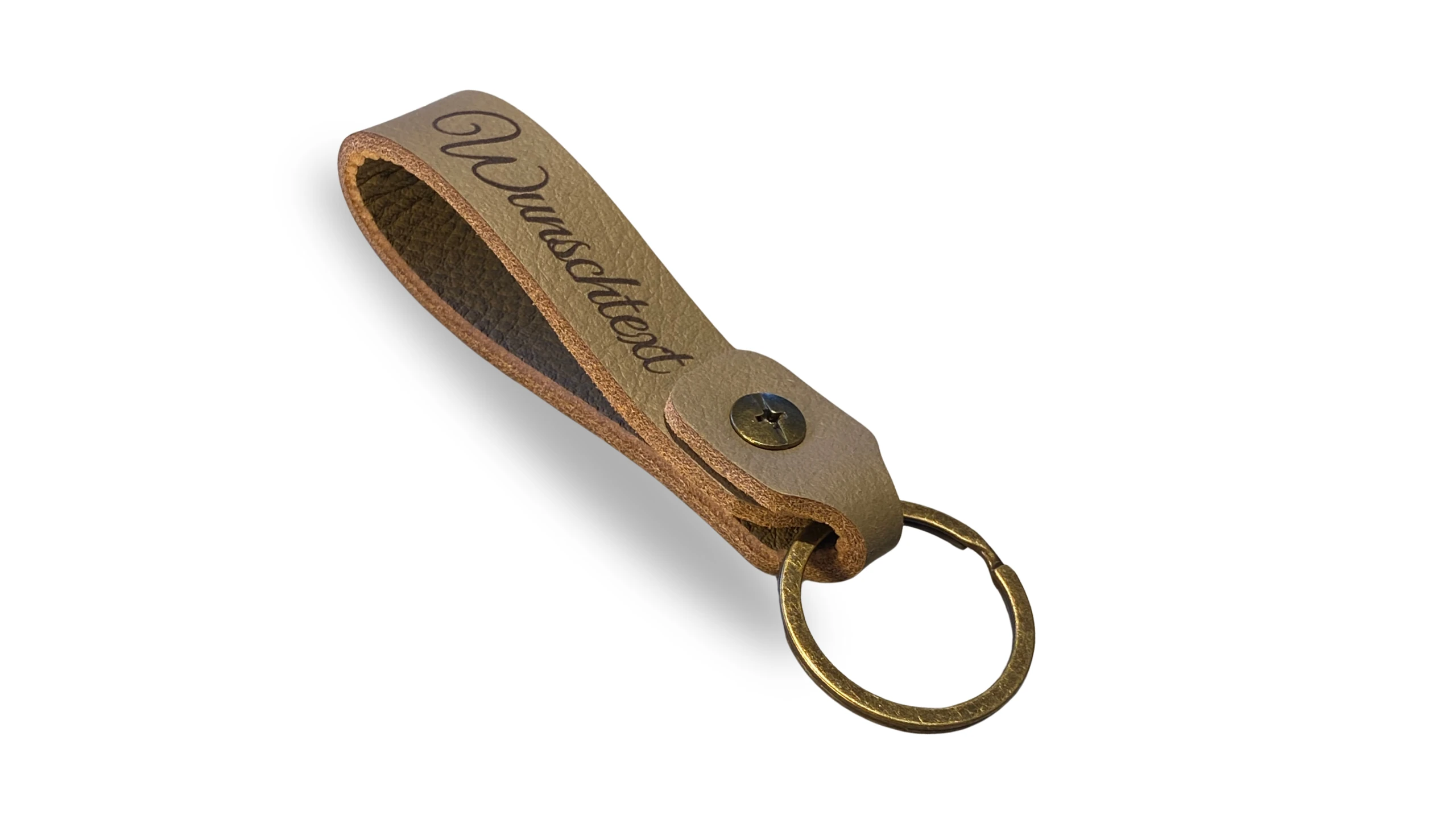 Leder-Schlüsselanhänger mit Gravur